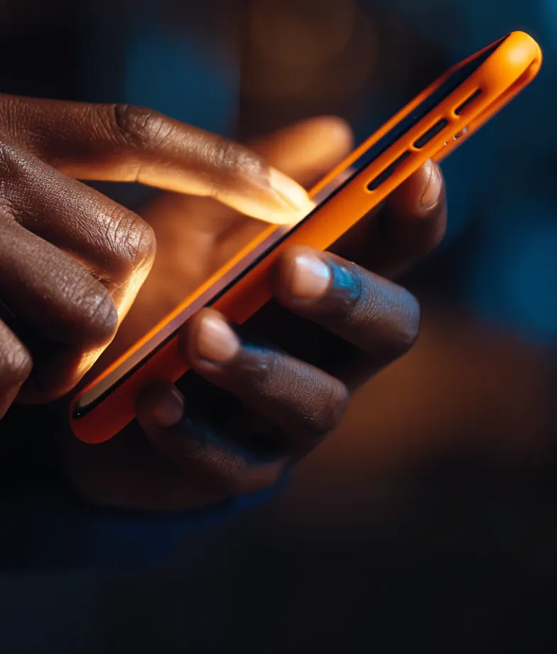 Pagamento em cripto entre dois celulares