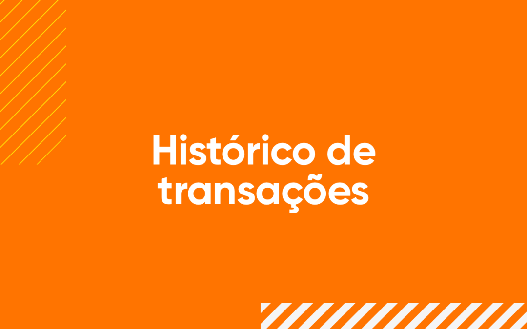Histórico de transações na plataforma