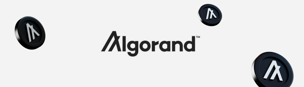 Banner com logo da Algorand