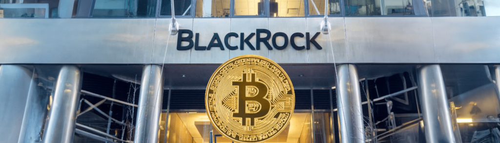 Logo da BlackRock destacando seu interesse em Bitcoin